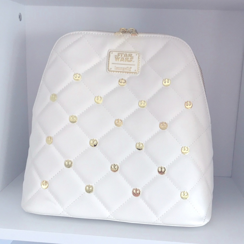 Loungefly Star Wars White Gold Rebel Mini Backpack